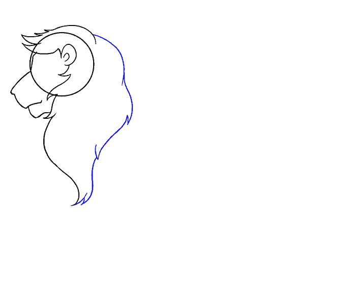 Cách vẽ Lion: Bước 8
