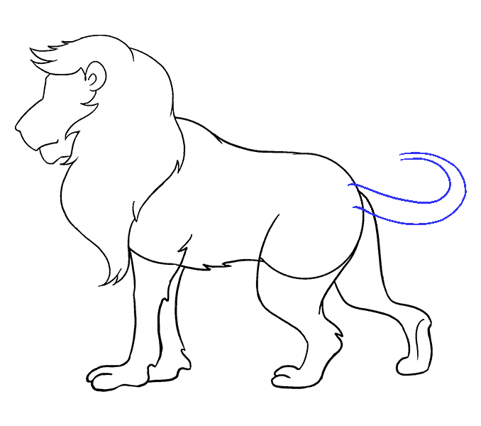 Cách vẽ Lion: Bước 16