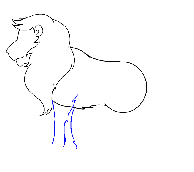 Cách vẽ Lion: Bước 13
