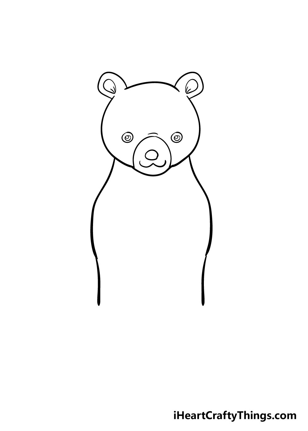 How to draw bear 4 - Cách vẽ con gấu dễ thương đơn giản với 8 bước
