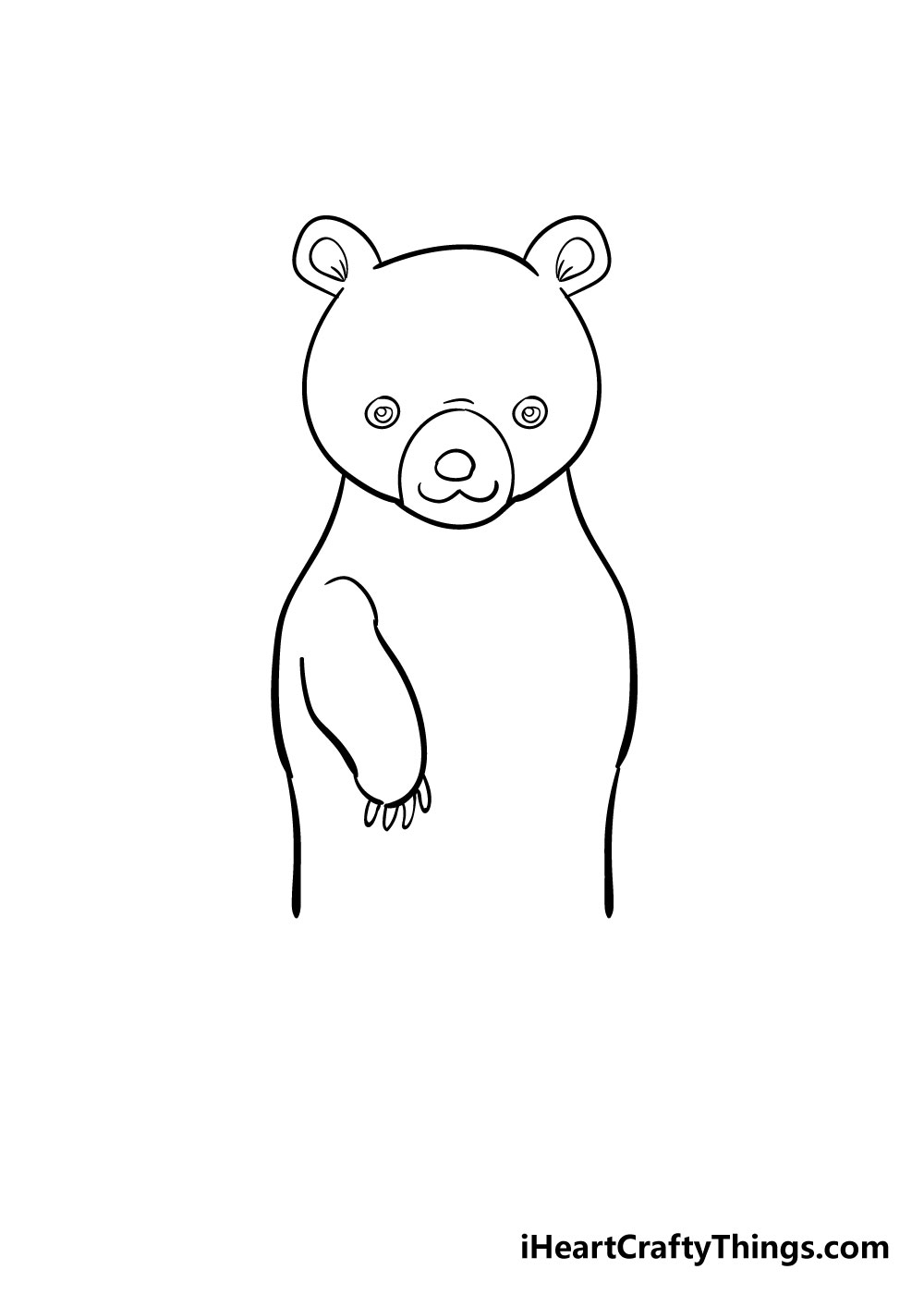 How to draw bear 5 - Cách vẽ con gấu dễ thương đơn giản với 8 bước