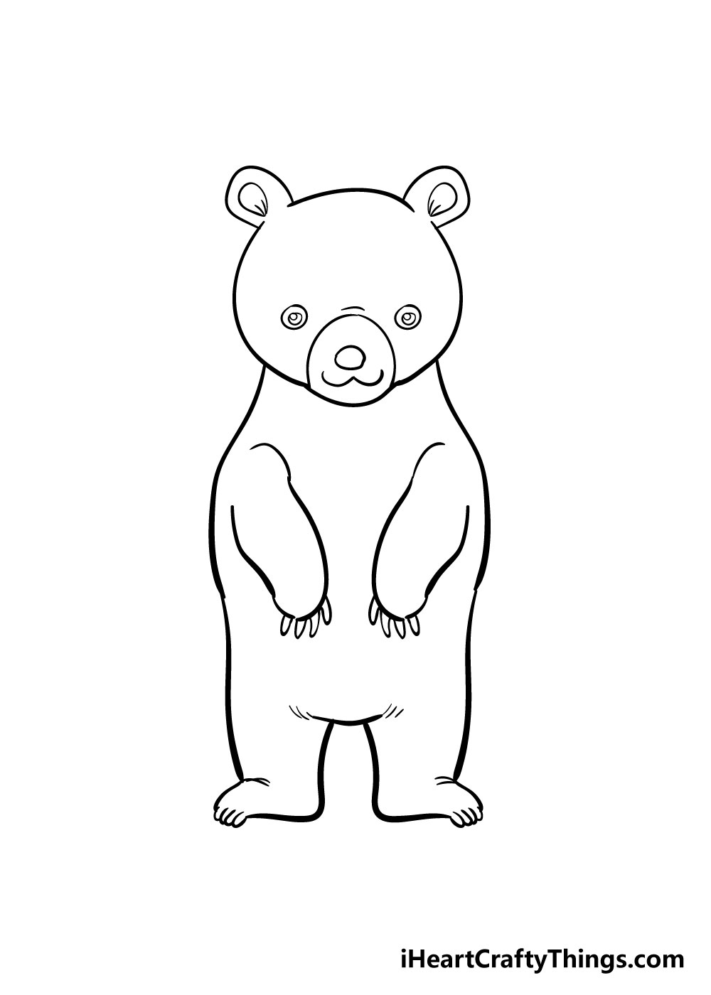 How to draw bear 7 - Cách vẽ con gấu dễ thương đơn giản với 8 bước