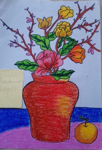 Vẽ tranh tĩnh vật lọ hoa và quả lớp 8