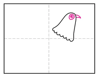 Chick 2.jpg - Cách vẽ con gà đơn giản đẹp với 8 bước cơ bản hướng dẫn chi tiết