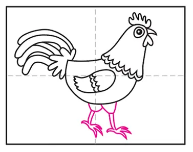 Chick 7.jpg - Cách vẽ con gà đơn giản đẹp với 8 bước cơ bản hướng dẫn chi tiết