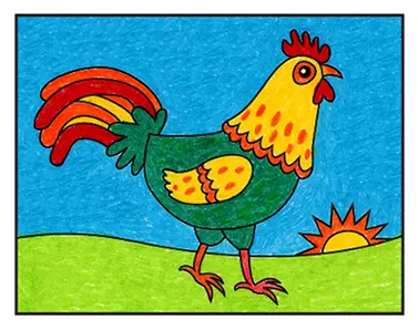 Chick 9.jpg - Cách vẽ con gà đơn giản đẹp với 8 bước cơ bản hướng dẫn chi tiết