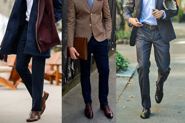 Mặc cùng áo blazer đơn giản nam tính và giày tây